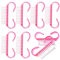 SamHeng 8 Pcs Nail Brushes Set, Pink Small Nail Cleaning Brush with Handle Grip, Nail Scrubbers Fingernail Scrub Cleaning Brushes Manicure Pedicure Scrubbing Tool for Salon Home Daily Use