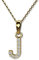 LILLY MARIE Gold Halskette Mit Initialen Anhänger Und Zirkonia Steinen