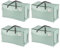 VENO 4 Pack Heavy-Duty Oversize Large Storage Bag Organizer with Zips and Tag Pocket for Moving, Clothes Storage, Laundry Bag, House Essentials, Sustainable, Water-Resistant (Light Green, 4 Pack)