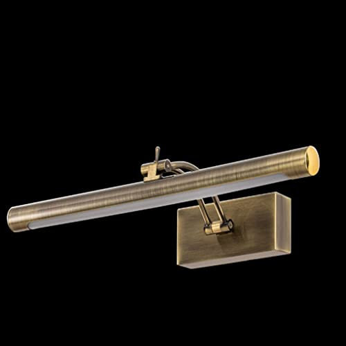 SSNCcNC LED Retro Spiegelleuchte 55cm badezimmer lampe 12W Neutralweiß 4000k Badleuchte Einstellbar Spiegellampe Vintage Spiegelschrank Schminklicht Wasserdichte Wandlampe Badezimmer Messing
