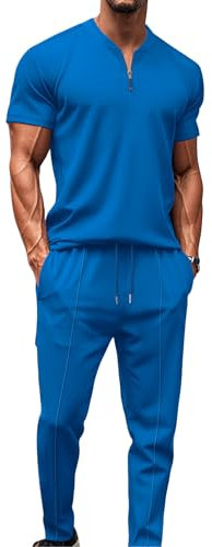 DONYKARRY 2 Pièces Survêtement Tendance Pour Hommes Jogging Survêtement Sport Costume