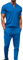 DONYKARRY 2-Teilige Herren Jogging Anzug Trainingsanzug Sportanzug Aus Baumwolle Fitnessraum Kurzarm Oben+ Hose Tracksuit Atmungsaktiv Hausanzug Set(Blau,M)