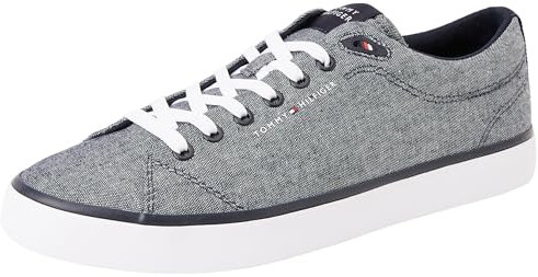Tommy Hilfiger Sneaker con Suela Vulcanizada Hombre Core Chambray Low Top, Azul (Desert Sky), 44