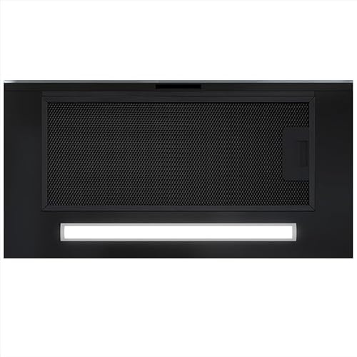 GLOBALO Cappa aspirante, cappa da incasso per cucina, con illuminazione, larghezza di installazione 60 cm, 3 livelli di potenza, Tesla 60.1 Black, nero [Classe di efficienza energetica B]
