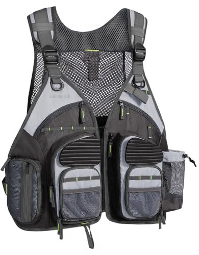 BASSDASH Gurt-Angelweste verstellbar für Männer und Frauen, für Fliegenbarschangeln und Outdoor-Aktivitäten