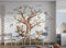 Osomhome Sticker mural décoratif pour chambre d'enfant Motif animaux de la forêt - Papier peint autocollant pour chambre d'adolescent - Grand arbre, ours en peluche sur une balançoire (chêne, XL)
