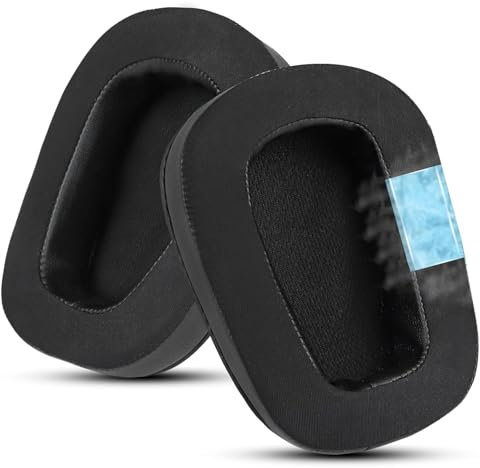 G933 Kühlgel-Ohrpolster, Ersatz-Ohrpolster, kompatibel mit Logitech G35, G930, G933, G935, G633, G635, G533, Kopfhörer, hochdichter Memory-Schaum, Ohrpolster, Ohrmuschel, Schwarz