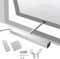 Attuatore elettrico per apertura automatica delle finestre con catena, corsa 300/400/500/600/700/800/1000 mm, con interruttore a parete e telecomando per finestre a vasistas e lucernari(400mm)