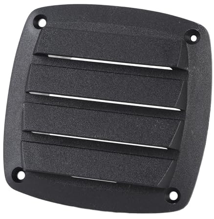 SIXRUN 4 Zoll Lüftungsgitter für Wohnmobile, Lüftungsgitter Abluftgitter Außengitter Insektenschutz für Wohnwagen Wohnmobil Caravan Boot (BLACK)