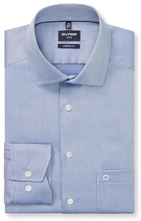 OLYMP Herren Businesshemd Regulär 135674 | Hemd, Manschette, Modern Fit, 100%Baumwolle