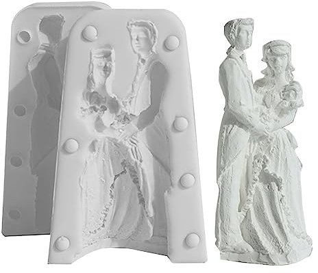 Moldes de silicona para decoración de escultura de yeso para novios