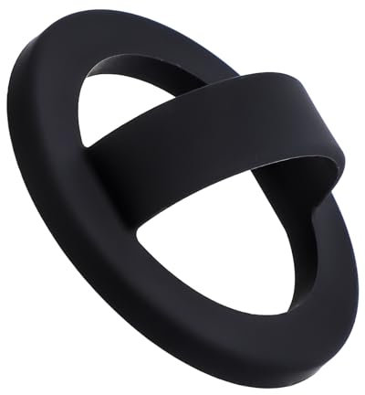 BOXOB Magnetic Silicone Ring Grip Phone Holder, Phone Grip Finger Ring Stand Holder Portable Loop Holder Accessories for iPhone (Black)