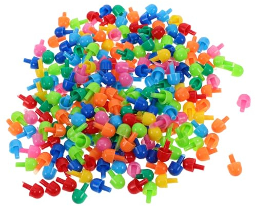 Yardwe Mushroom Nails Pegboard Toys 592pcs Mushroom Nails for Pegboard and Cute Peg Puzzle Fine Motor Skills Learning Toy for Hand-Eye Coordination DIY Creative Play for Kids