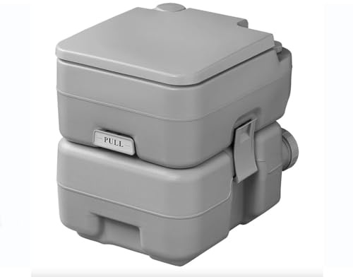 Camping Toiletten 10L/20L Chemietoilette 10L Frischwassertank Reinigungssprühgerät Spülpumpe Sitzhöhe: 42 cm Campingklo Mobiles WC für Outdoor Reisen & Wohnmobil Festival 370415