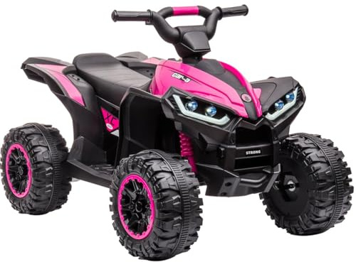 Garvee 12V Kids Electric ATV Quad Bike Ride on Car with Remote Control, Battery Powered 4-Wheel Off-Road Vehicle for Boys & Girls Ages 3-8, 2 Speed Modes, LED Headlights, Bluetooth Music