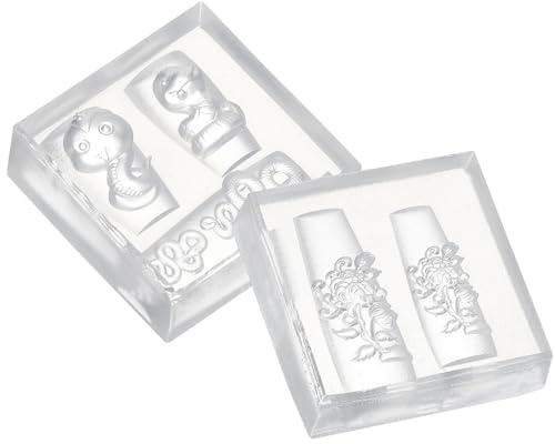STAHAD Moule 3d en Silicone Style Chinois Design Délicat Pratique et Résistant 2 Pièces pour Décoration D'ongles pour Manucure DIY Facile
