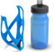 Cube HPP Cage - Matt Blue/Black & Grip Bottle - Blue, 750ml / Water Drink Flask Vessel Bidon Holder Mount Bracket Kit Lightweight Plastic Drinking Hydration Biking Bike Riding Frame Accessories