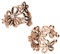 MYA art Damen Fake Piercing aus 925 Silber Rosegold Vergoldet mit Zirkonia Blume Ohrklemme Ear Cuff Ohrringe Creolen 2 Set Rose Gold MYASIOHR-23