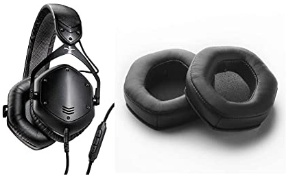 V-MODA Crossfade LP2 Over-Ear Kopfhörer - Matt Schwarz & XL-Ohrpolster für Over-Ear-Kopfhörer – Black