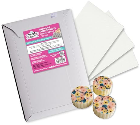 Sweet Artist Printable Chocolate Transfer Sheets 265mm x 125mm - 50 Sheets