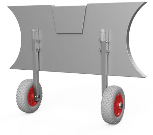 SUPROD Heckräder Slipräder Schlauchbooträder Transporträder klappbar Edelstahl ET200, grau/rot