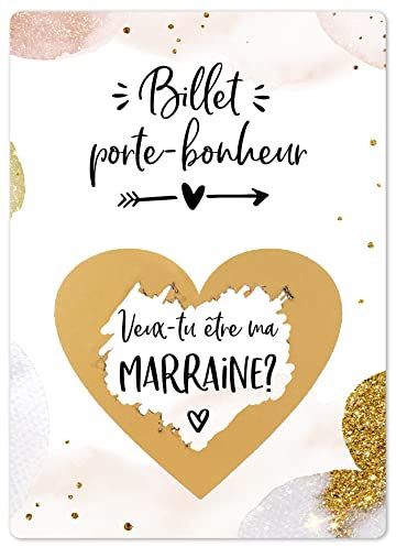 Joli Coon Carte a gratter - Cadeau marraine demande - Veux-tu être ma marraine