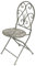 DanDiBo Gartenstuhl Metall Grau Weiß 96127 Metallstuhl Stuhl Garten Vintage Eisen Nostalgie Eisenstuhl Antik