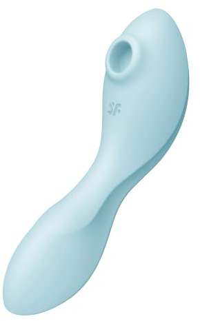 Satisfyer Curvy Trinity 5 Connect App Vibrator | 3 Motors & Dual Usability | Waterproof (IPX7) | Clitoral Massager for Enhanced Pleasure | Silent Clitoris Stimulator for Women | Colour: Blue