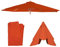 Mendler Toile de Rechange pour Parasol Florida, Toile de Rechange pour Parasol, Ø 3,5m Polyester 8 Baleines - Terracotta
