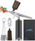 Autolock Airbrush Set 32PSI Kompressor Tragbares Airbrush Kit und wiederaufladbares manuelles Airbrush Set für Schminke, Tortendekoration, Färbemuster, Nagelkunst, Tätowierung-2 Cup