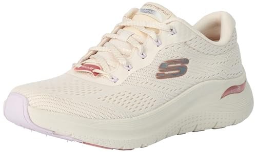 Skechers Arch Fit 2.0 Big League, Tenis Bajos Mujer, Natural Multicolor, 35 EU