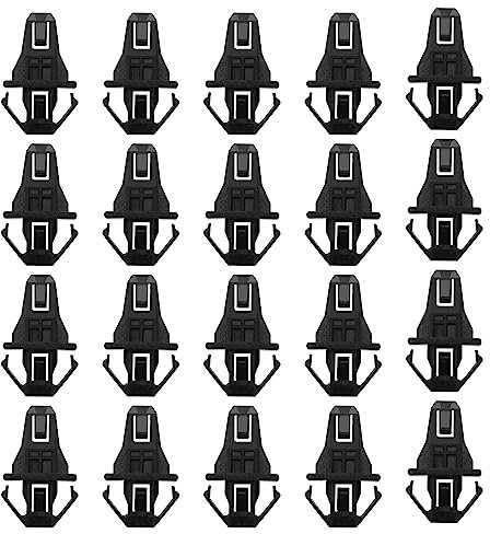 eMagTech 20 clips para rejilla delantera del radiador compatibles con Civic 91578SV4003 91578SW5003, sujetadores de plástico, color negro