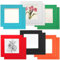 12er Bilderrahmen Set 10x10 cm,Pappe Bilder Rahmen mit Schutz Kunststoffmembran,Wandmontage Bildrahmen,Verwenden Sie den Mitgelieferten Acrylkleber zur Befestigung,Bilderramen 10x10 cm,Mehrfarbig