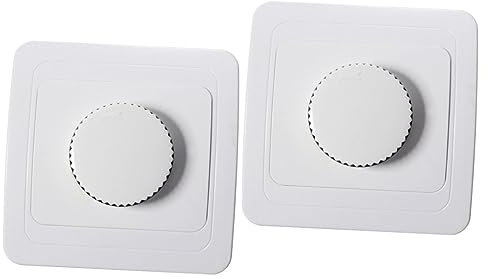 DOITOOL Panel-Dimmer 2st Dimmer Elektrische Lichtschalter Dimmschalter O Schalter Rotieren Tafel Weiß Europa Wand