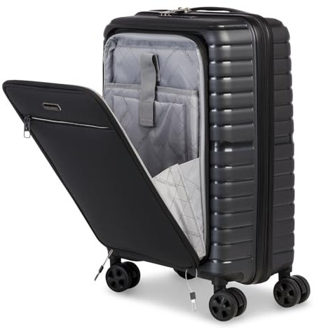 Worldpack® Trolley Handgepäck Dallas 50 cm – Leicht, robust & leise – Koffer mit 360° Doppelrollen, TSA-Schloss & Laptopfach – Reisekoffer 38L für Flugzeug & Bahn