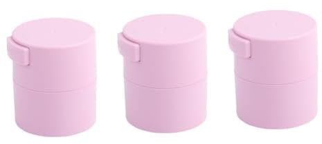 Beavorty 3 Pcs Diy Eyelash Extension Kit Storage Case Eyelash Holder Sealed Jar Travel Friendly Pink