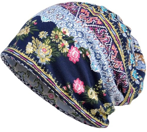 Mütze Damen Herren, Slouch Beanie Mütze Weich Laufende Beanie Mütze Baumwolle, Dünne Schlafmütze Turban Chemo Kopfbedeckung für Haarausfall, Leichte Atmungsaktiv Chemo Mütze Jersey Longbeanie Cap