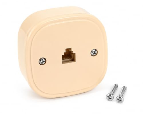Prometeo Electronics® Prise téléphonique modulaire murale Plug RJ11/RJ14 6P4C