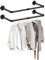 eSynic 2pcs Portant à Vêtements Murale Industriel 60cm Capacité de Charge de 25kg Tringle à Vêtements Murale Tringle à Vêtements Amovible pour Vestiaire de la Chambre à Coucher