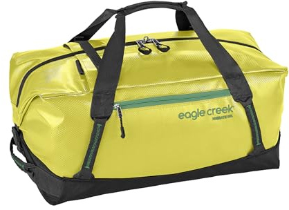 Eagle Creek Migrate Reisetasche 60L I Recyceltes wasserabweisendes Material I Rucksack-Funktion I 60 Liter Volumen I Electric Yellow