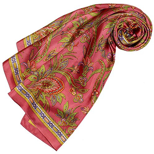 Lorenzo Cana Damen Seidentuch aufwändig bedrucktes Tuch 100% Seide 90 x 90 cm Damentuch Schaltuch Halstuch 89166
