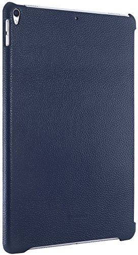 StilGut Cover for original Apple iPad Pro 10.5 (2017 Edition), Genuine Leather Back Case with Keyboard Connector, Midnight Blue
