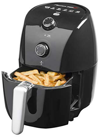 Bestron Friteuse à air chaud, Technologie PrepAir, Arrêt automatique, 1,5 l, 900 W, Noir