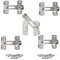 5 Pz Serrature per porte di Sicurezza in Acciaio Inox Serratura, Serratura per porta Scorrevole Chiusura a Scatto per Porta Bullone Piccolo per la Finestra Dell'armadio - 20x50x70mm