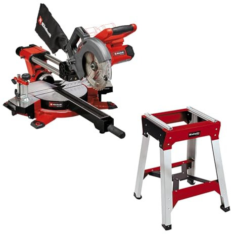 Einhell Akku-Zug-Kapp-Gehrungssäge TE-SM 36/210 Li - Solo Power X-Change (36 V, Li-Ion, leichtgängige Zugfunktion, Schnittlinien-Laser, ohne Akku und Ladegerät, inkl. E-Stand)