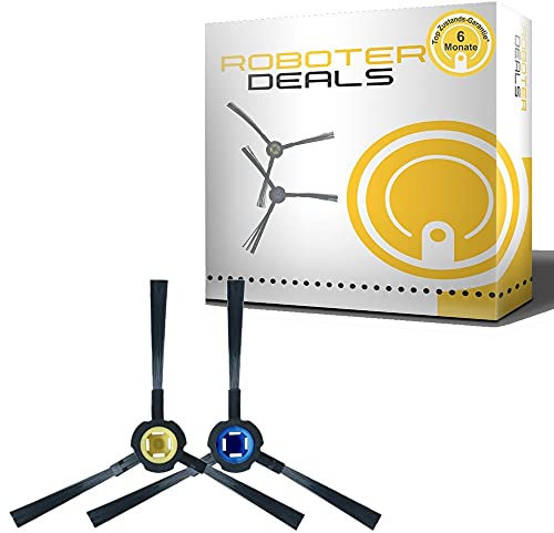 Seitenbürsten, Ersatzbürsten (2 Stück) für ILIFE u. ZACO V8, V8s, V80, V85 Saugroboter. 100% geprüfte Passgenauigkeit, höchste Qualität.