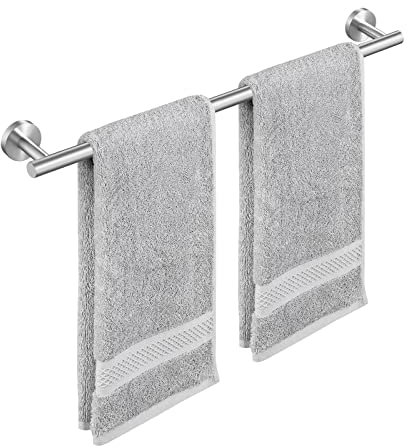 KES Porta Asciugamani Bagno Portasciugamani da Parete 60cm Appendi Asciugamani Bagno Acciaio Inossidabile SUS304 Acciaio Spazzolato, A2000S60DG-2