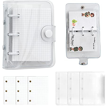 Zasjon notizblock mit spiralbindung, mini notizbuch taschen notizbuch kleine notizblöcke notizbücher klein budget binder spiralnotizbuch dotted spiralblock kariert für memos malen und graffiti, weiß