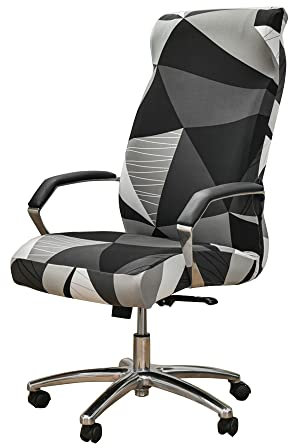 Housse de Chaise de Bureau Couverture de Chaise d'ordinateur Rotatif Extensible Couvre de Chaise pivotante Housse imprimée pour Chaise de Bureau