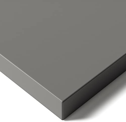 Desktronic Tischplatte 140x70 cm Schreibtischplatte – Perfekt für höhenverstellbare Schreibtische, Esstische und mehr – Made in Europe – 25 mm stabile Tischplatte langlebig (Grau)